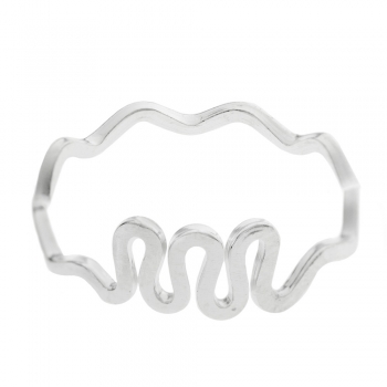 Anillo ondulado Plata de Ley