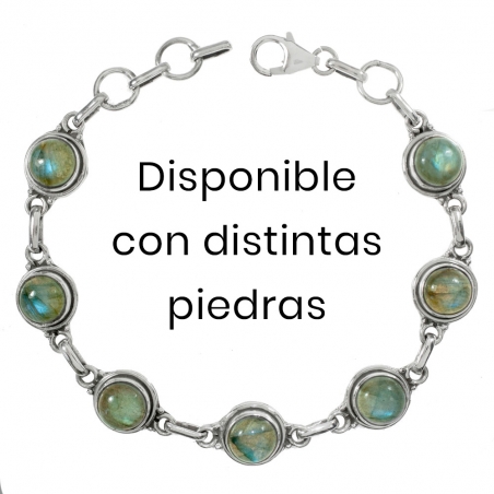 Pulsera piedra natural redonda