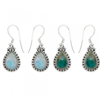 Pendientes gota piedra natural