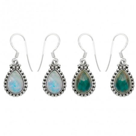 Pendientes gota piedra natural