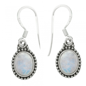 Pendientes piedra natural oval 2