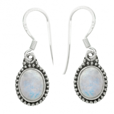 Pendientes piedra natural oval