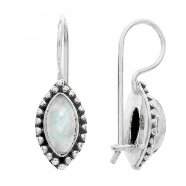 Pendientes piedra marquesa Plata de Ley