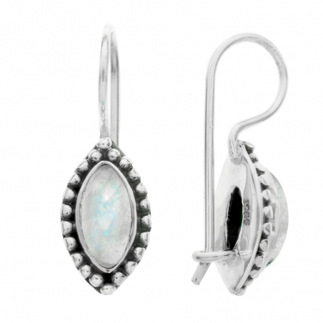 Pendientes piedra marquesa Plata de Ley