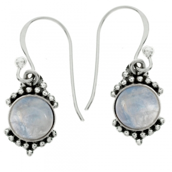 Pendientes piedra natural redonda 2