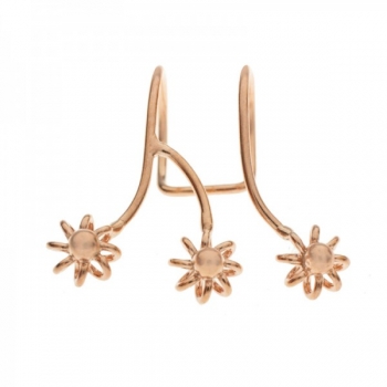 Pendientes ear cuff mini flores 2