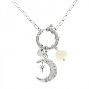 Collar reasa XL con luna acero