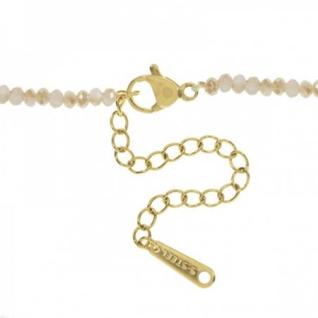 Collar candados acero dorado