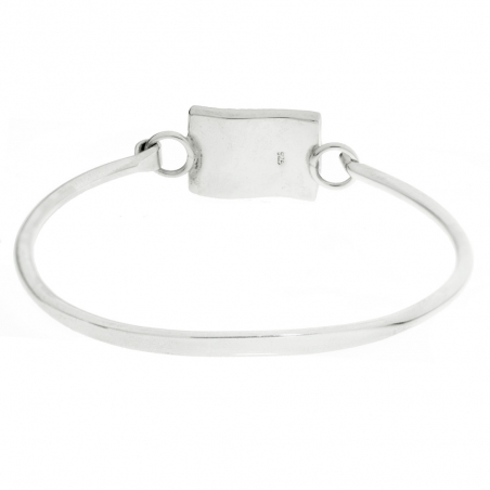 Pulsera rígida con nácar Plata de Ley