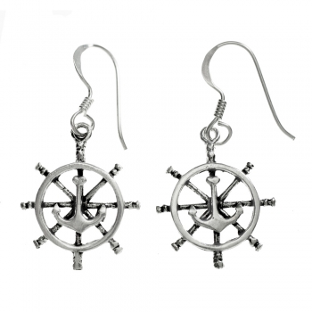 Pendientes timón & ancla