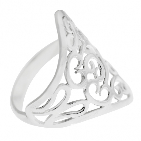 Anillo rombo arabesco Plata de Ley