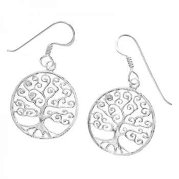 Pendientes árbol de la vida espirales