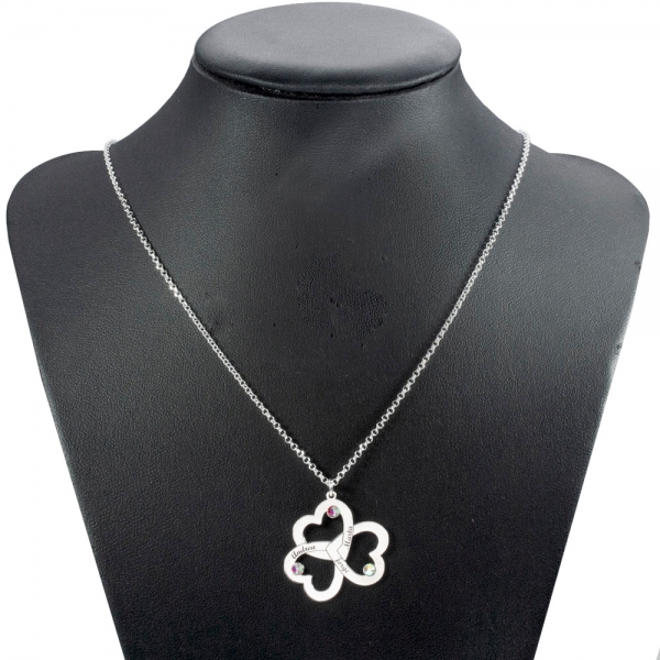 Collar triple corazón personalizado