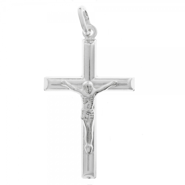 Crucifijo con cordón Plata de Ley