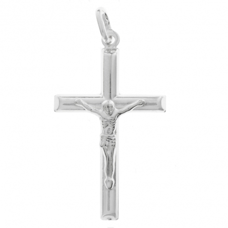 Crucifijo con cordón Plata de Ley