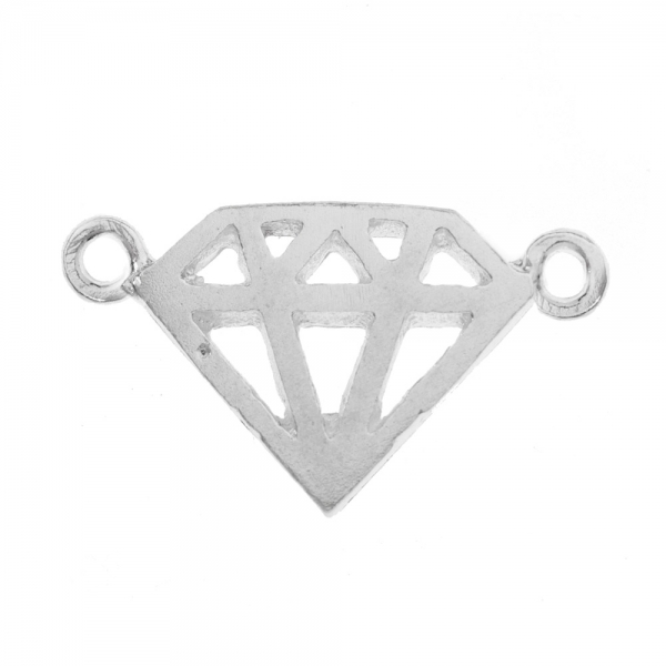 Collar diamante Plata de Ley