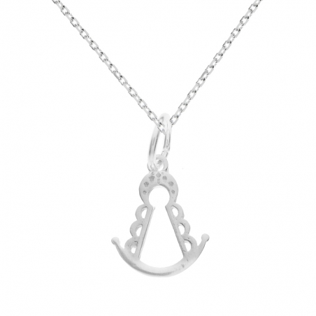 Collar Virgen del Rocío Plata de Ley