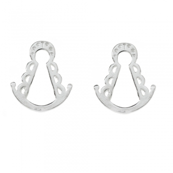 Pendientes Virgen del Rocío Plata de Ley