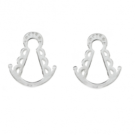 Pendientes Virgen del Rocío Plata de Ley