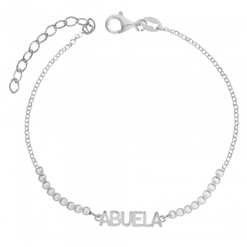 Pulsera Abuela con circonitas blancas