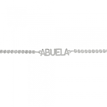 Pulsera Abuela con circonitas blancas 2