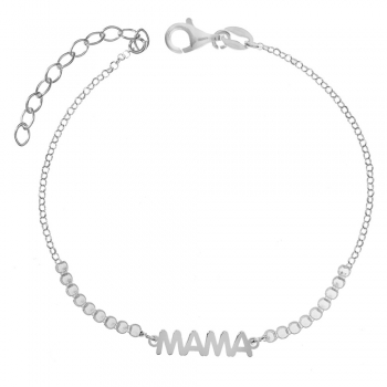 Pulsera Mamá con circonitas blancas