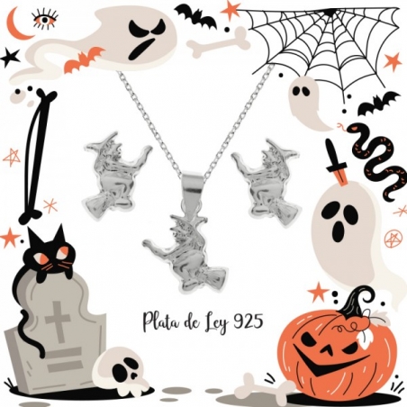 Conjunto mini bruja Plata de Ley