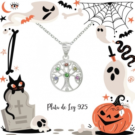 Colgante árbol de la vida Plata de Ley