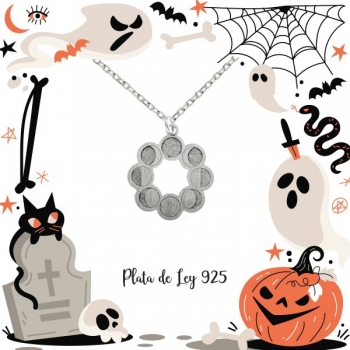 Colgante fases lunares Plata de Ley