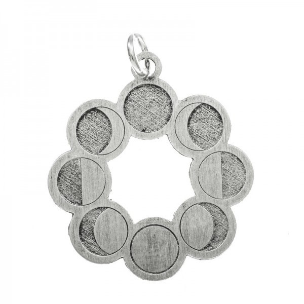 Colgante fases lunares Plata de Ley