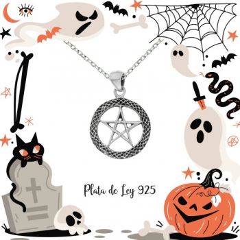 Colgante Pentagrama Plata de Ley