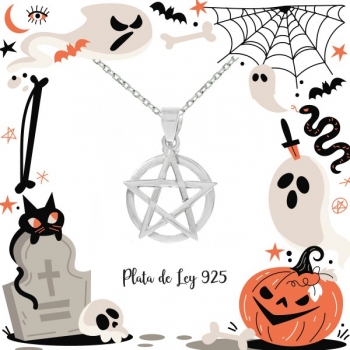 Colgante Pentagrama Plata de Ley