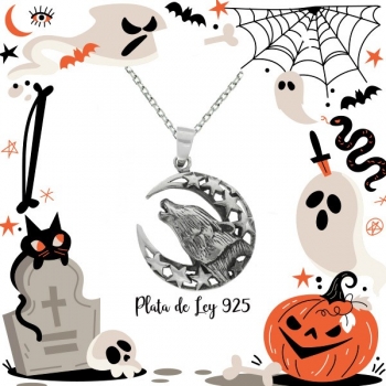 Colgante lobo Plata de Ley