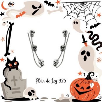 Trepadores calaveras Plata de Ley