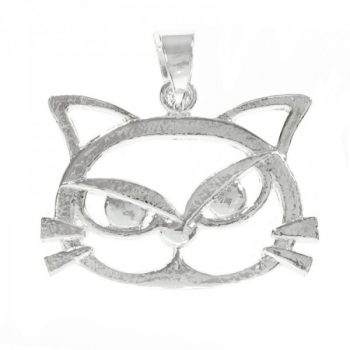 Collar gato calado Plata de Ley 2