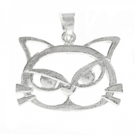 Collar gato calado Plata de Ley