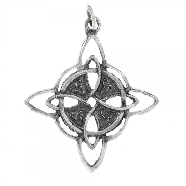 Collar nudo de bruja Plata de Ley