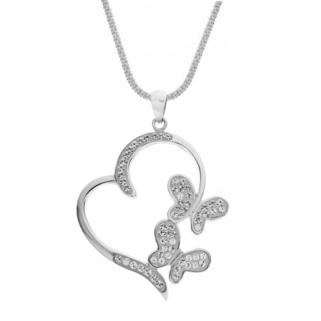 Colgante Love XL con mariposas blancas