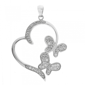 Colgante Love XL con mariposas blancas 2