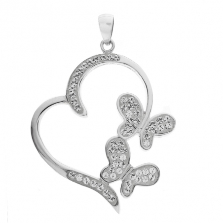 Colgante Love XL con mariposas blancas
