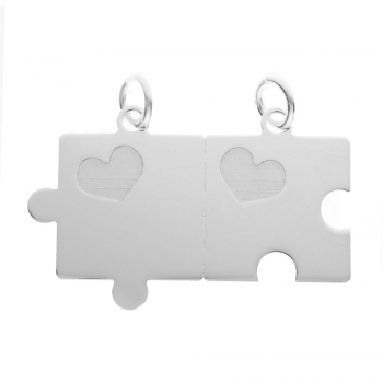 Colgante grabado puzle para dos 2