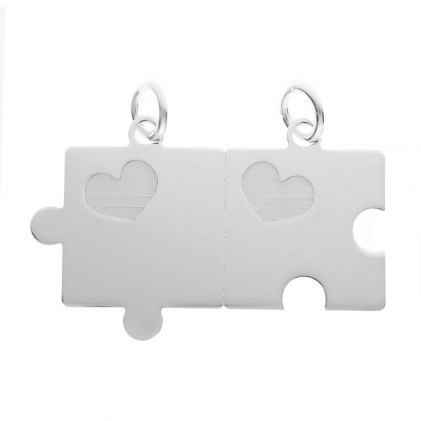 Colgante grabado puzle para dos