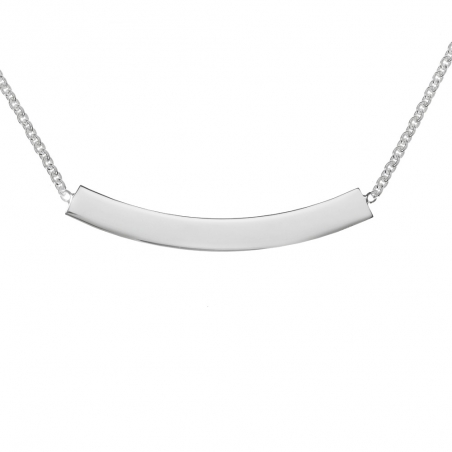 Collar con placa curva personalizable