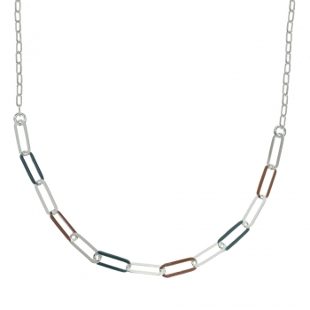 Collar con eslabones cadena esmaltados