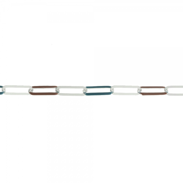 Collar con eslabones cadena esmaltados
