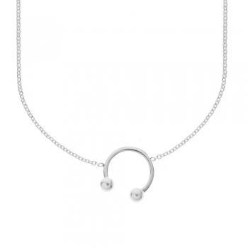 Collar diseño piercing Plata de Ley