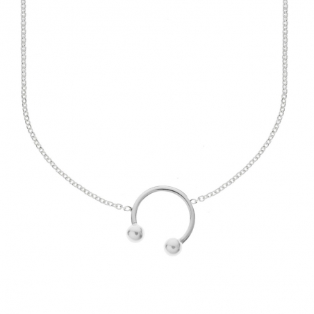 Collar diseño piercing Plata de Ley
