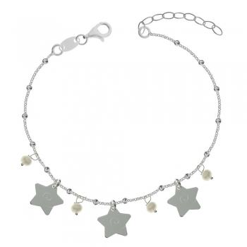 Pulsera estrellas y perlas