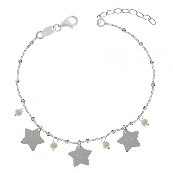 Pulsera estrellas y perlas