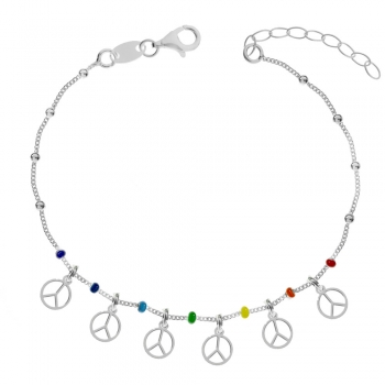 Pulsera símbolos de la Paz